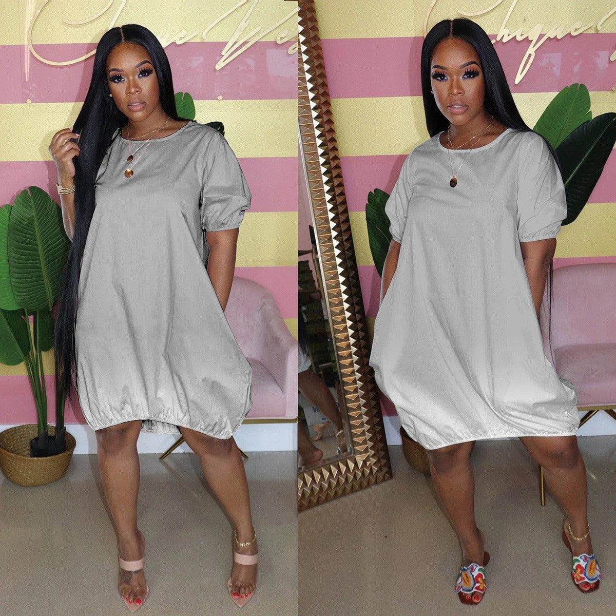 Plus Size Women's Gradient Dress