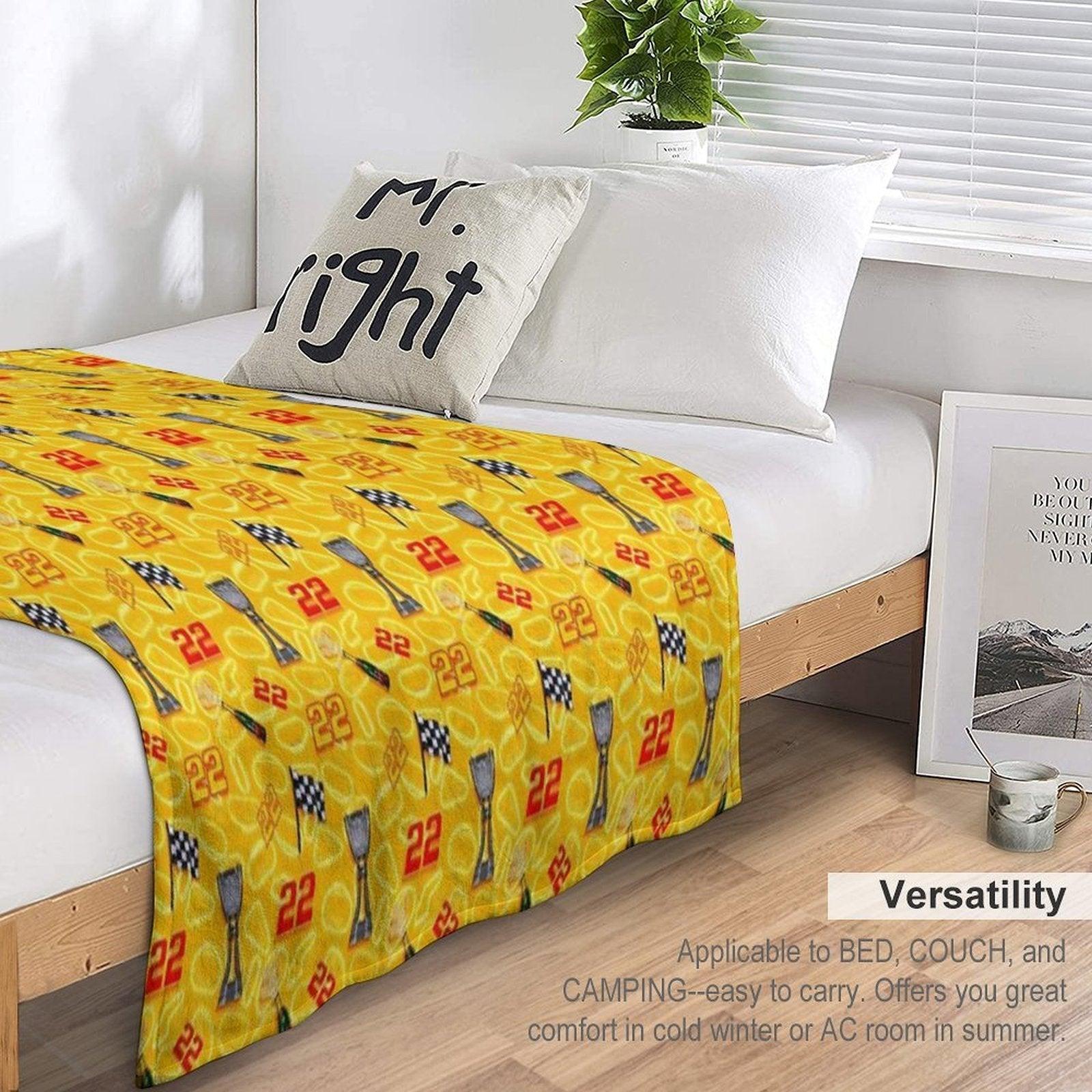 Joey Logano But It’s A Looping Pattern (yellow) Throw Blanket