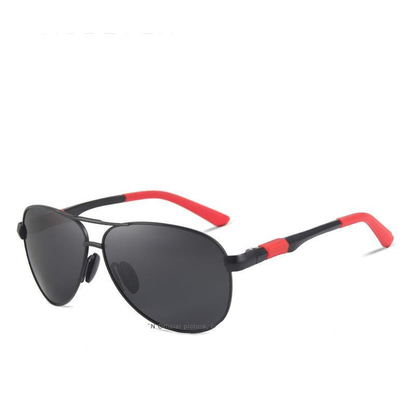 Men 100% Polarized Aluminum Alloy Frame Sunglasses  In Elegant Retro Classic Men's Driving Pilot  Style