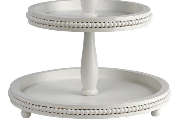 3 Tier Wooden Beaded Display Stand - Black & White
