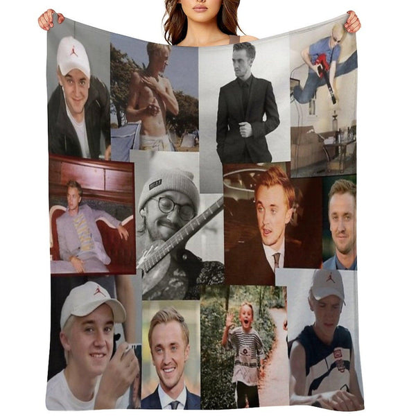 Tom Felton Collage Throw Blanket