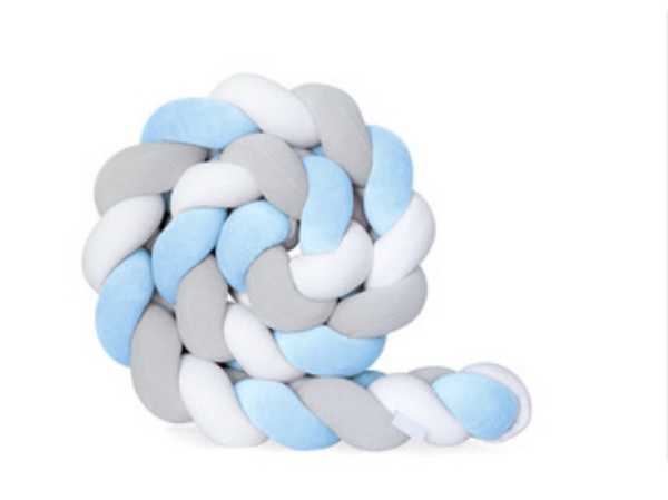 100cmBaby Bumper Bed Braid Knot Pillow Cushion Bumper for Infant Kids Crib Protector Cot Bumper Room Decor Anti-collision Bumper