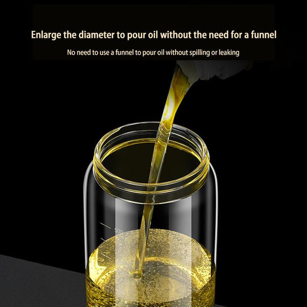 Food Grade Oil Pot Dual Use Glass Oil Spray Bottle Household Spray Sesame Oil Bottle Automatic Opening and Closing