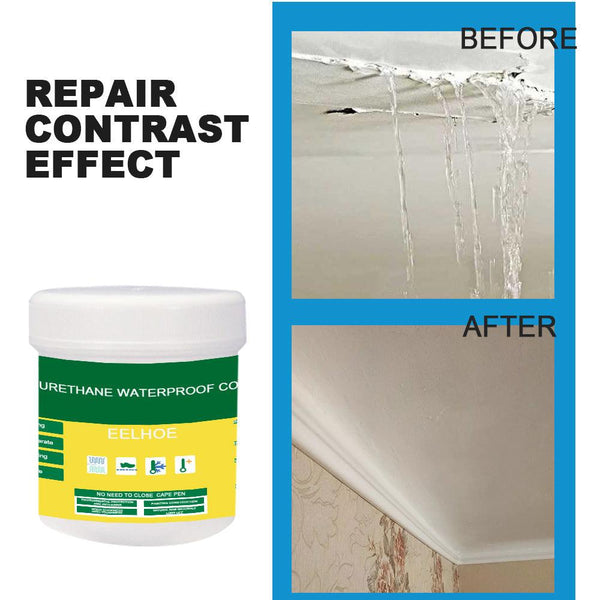 EELHOE Transparent Waterproof Glue Exterior Wall Bathroom Toilet Floor Tile Waterproof Material Waterproof Glue Gift Brush