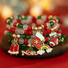 Christmas Candy Soft Ceramic CCB Bracelet Ins Wind Beaded Alloy Bracelet Set - 01   Mixed  set  5599