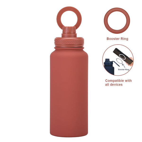 Magnetic Phone Holder Outdoor Large Capacity 1L Wide-Mouth Insulated Stainless Steel Sports Water Bottle