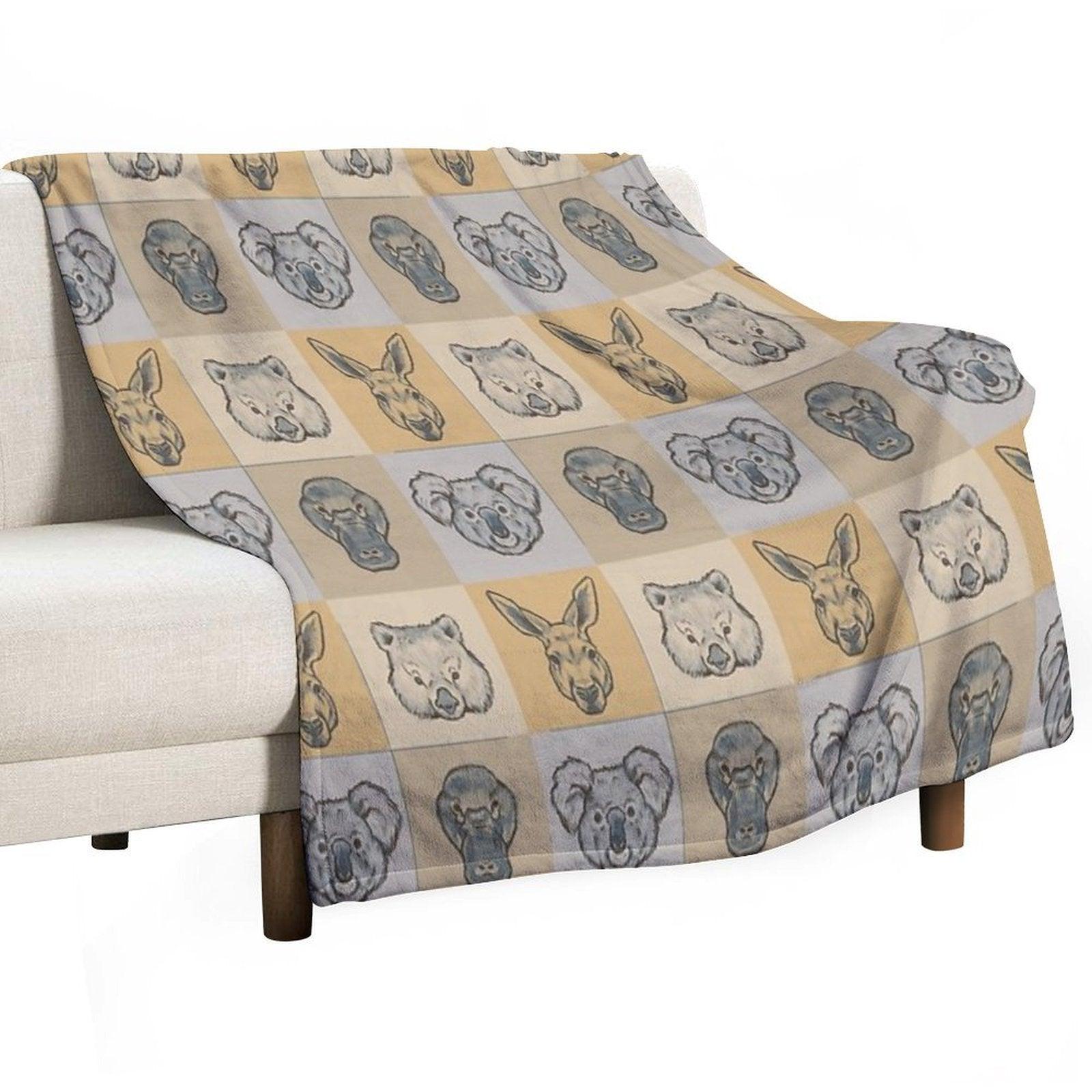 Australian Animals Throw Blanket
