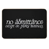 No Admittance Except on Party Business White Bath Mat