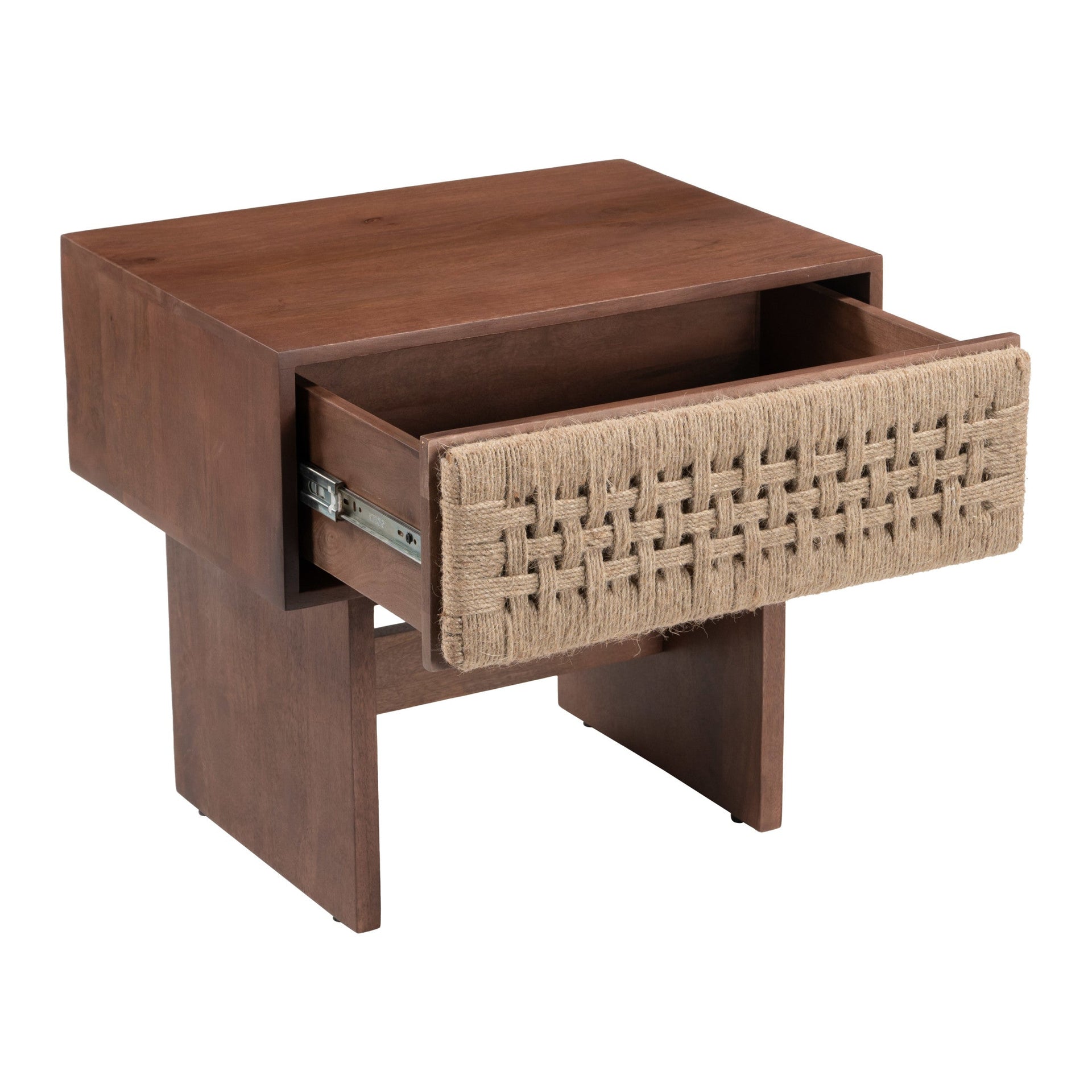 Amaria Nightstand Natural & Walnut