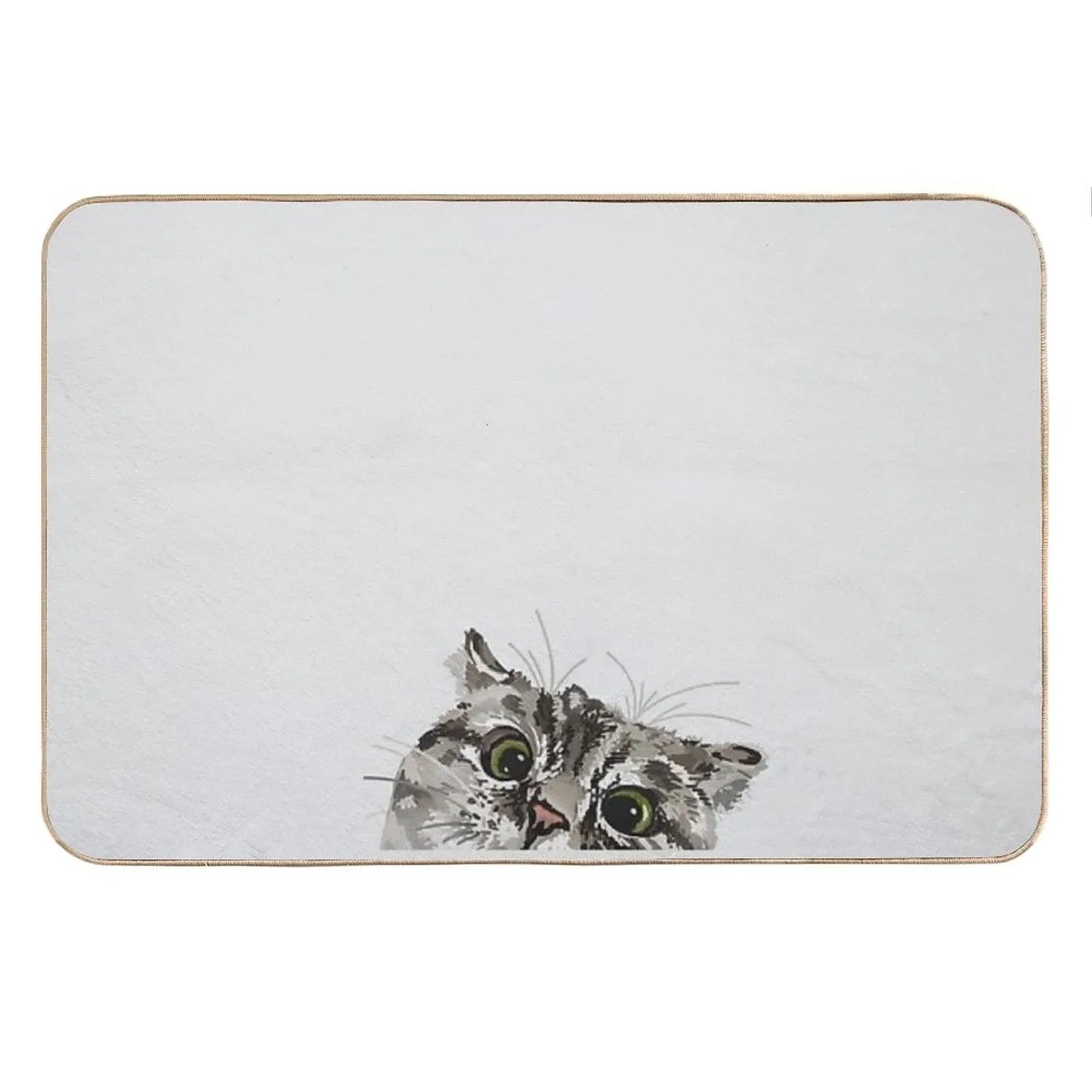 Peeking Tabby Bath Mat