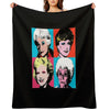 Golden Warhol Girls Easy Care Throw Blanket