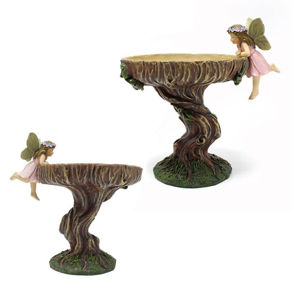 Flower Fairy Bird Feed Ornament Resin Garden Fairy Ornament Bird Feed Ornament