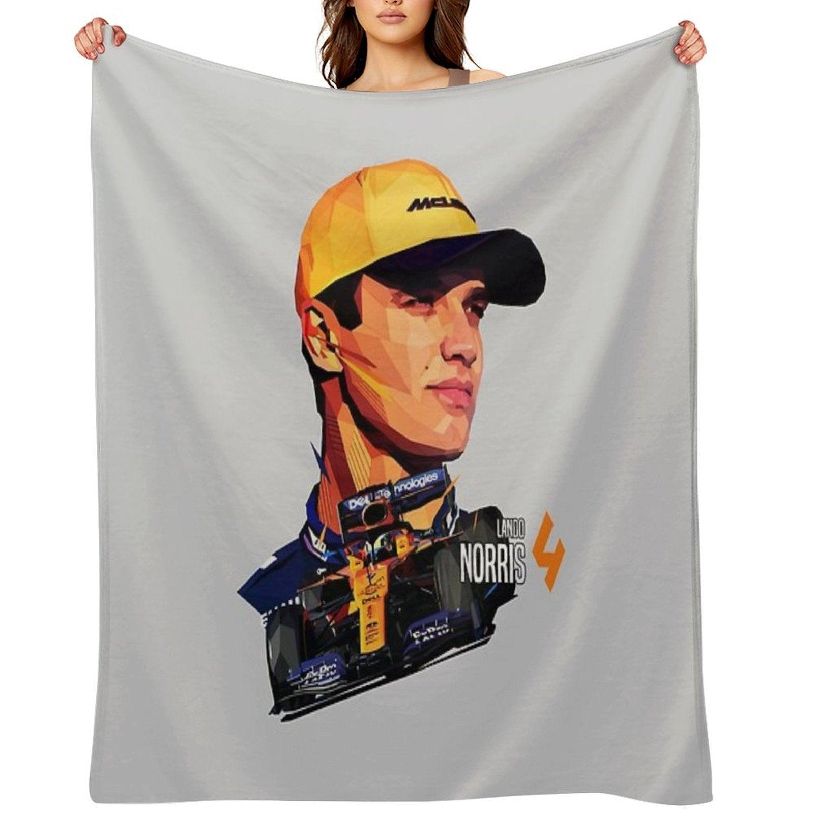 Lando Norris Low Poly V2 Throw Blanket