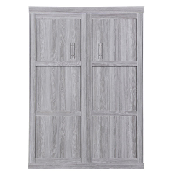 Full Size Murphy Bed, can be Folded into a Cabinet Gray