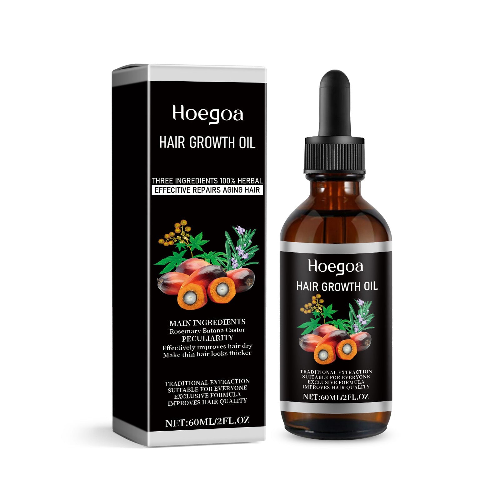 Palm Oil Hair Care Essence, Scalp Massage Treatment Repair Dry Hair, Soft And Solid Hair