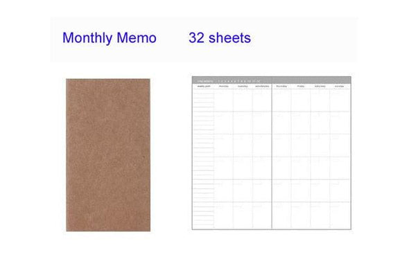 4.3x8.3 Midori Traveler's Notebook Refill 110mmx210mm Blank Dot Grid Paper Graph-paper Ruled 32 sheets