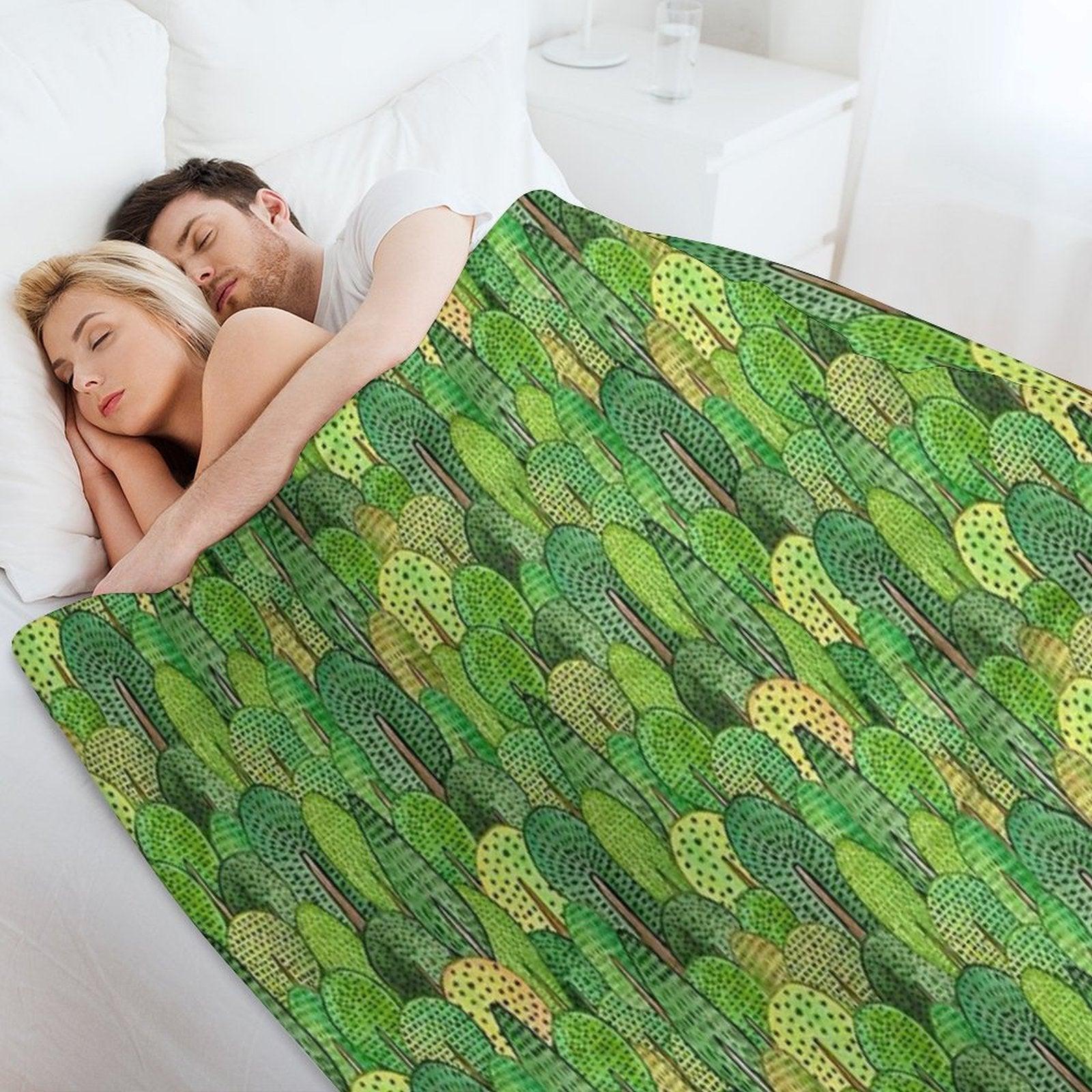 Watercolor Forest Throw Blanket