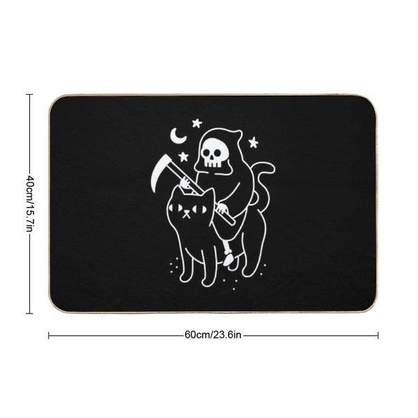 Death Rides A Black Cat Bath Mat