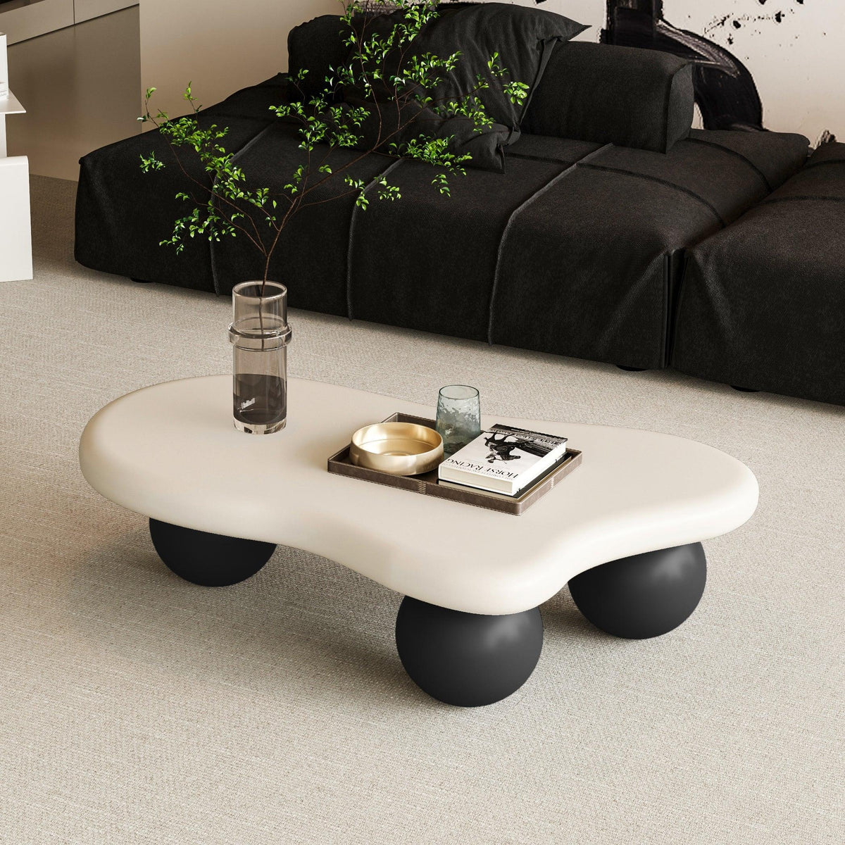 Modern Black & White Cloud Coffee Table