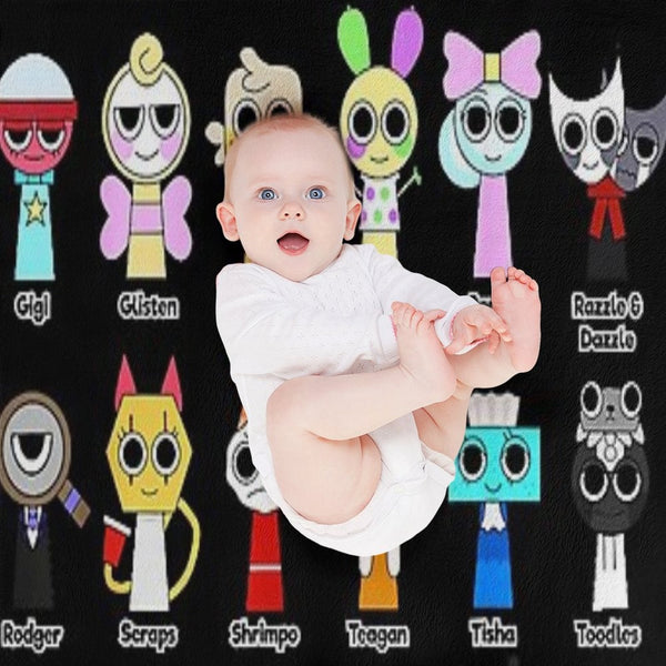 All Sprunki Phase 2 Horror Evil Scary Sprunki Boys Girls Premium Throw Blanket