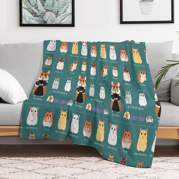 Hamster Breeds Syrian Hamster Multi-functional Throw Blanket