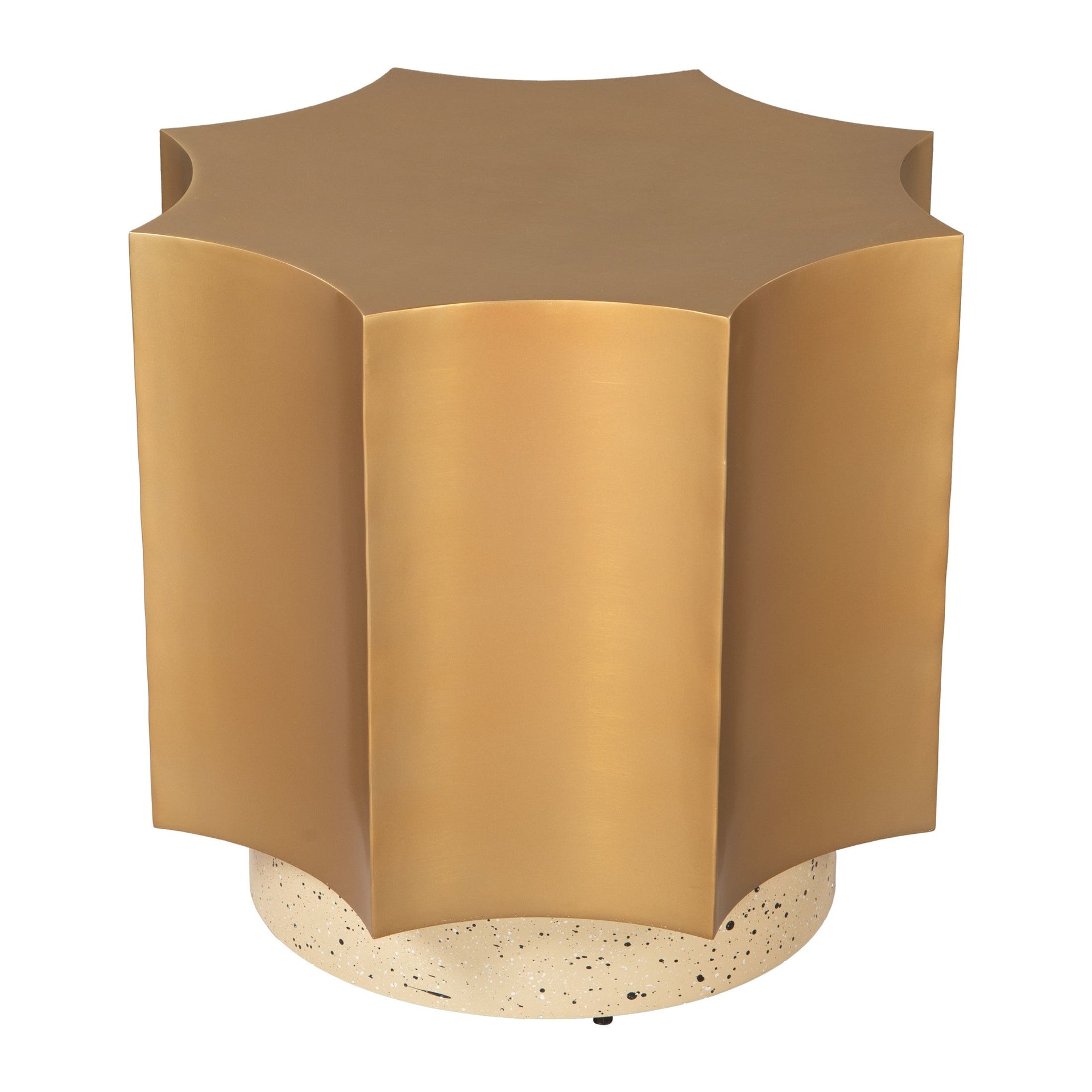 Osam Side Table Gold & Beige