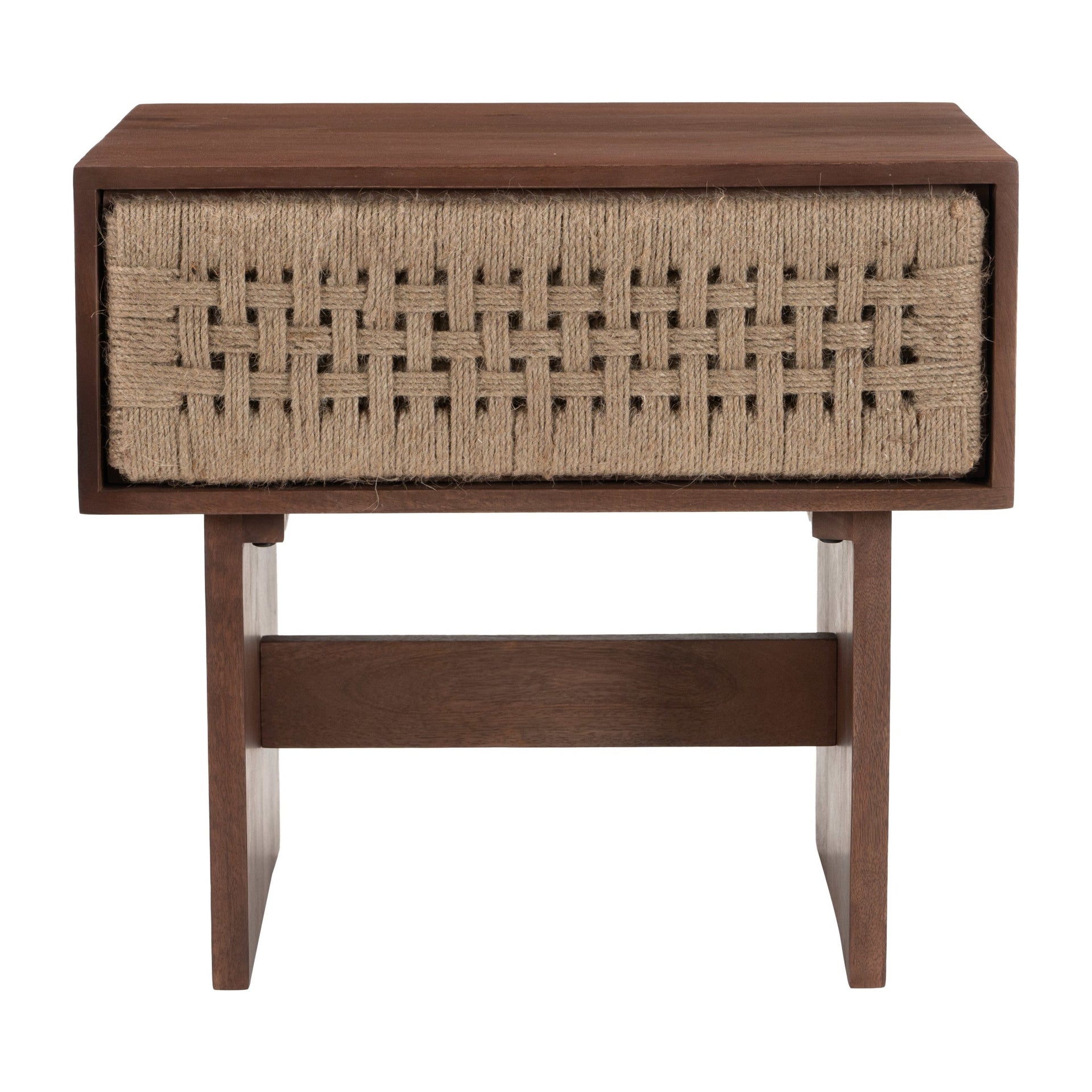 Amaria Nightstand Natural & Walnut