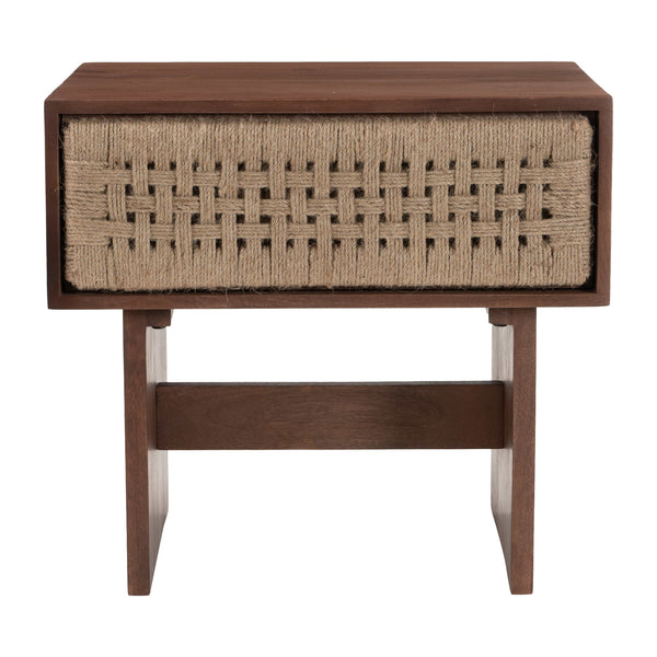 Amaria Nightstand Natural & Walnut
