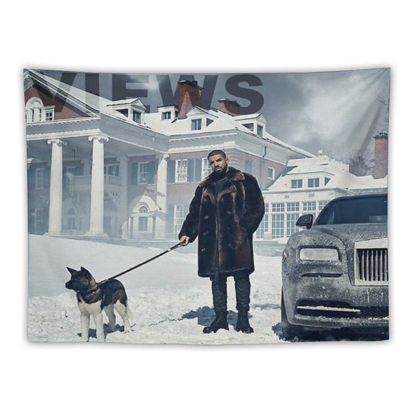Drake with Dog Views Tapestry Tapestry