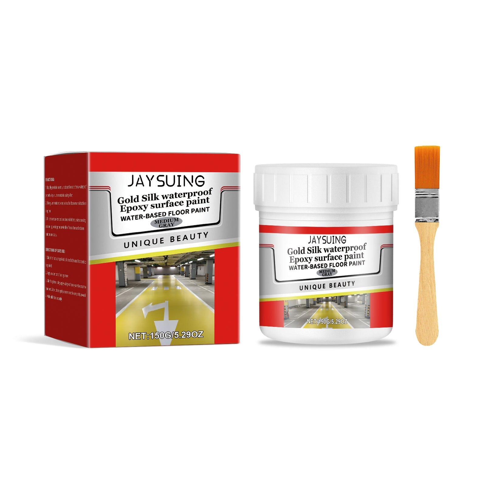 Waterproof Epoxy Floor Paint Household Wall Floor Waterproof Anti-Crack Cover Stains Renovation Paste