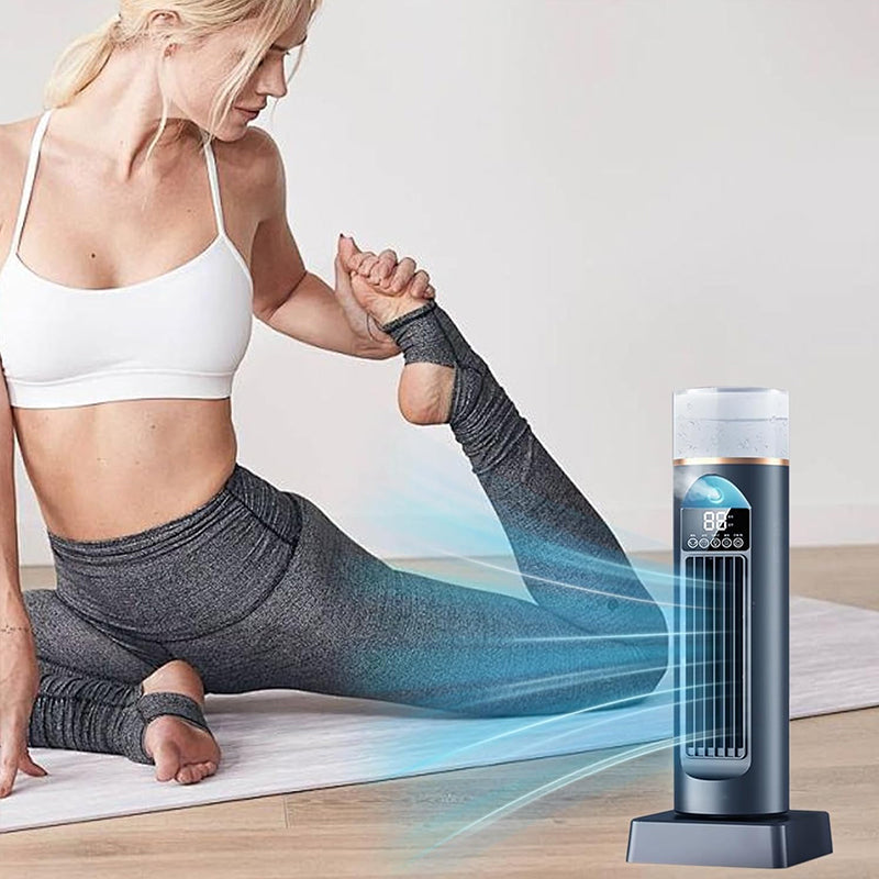 2025 NEW Portable Tower Fan – 6 Wind Speeds, Mist Bladeless, for Bedroom/Living Room/Office