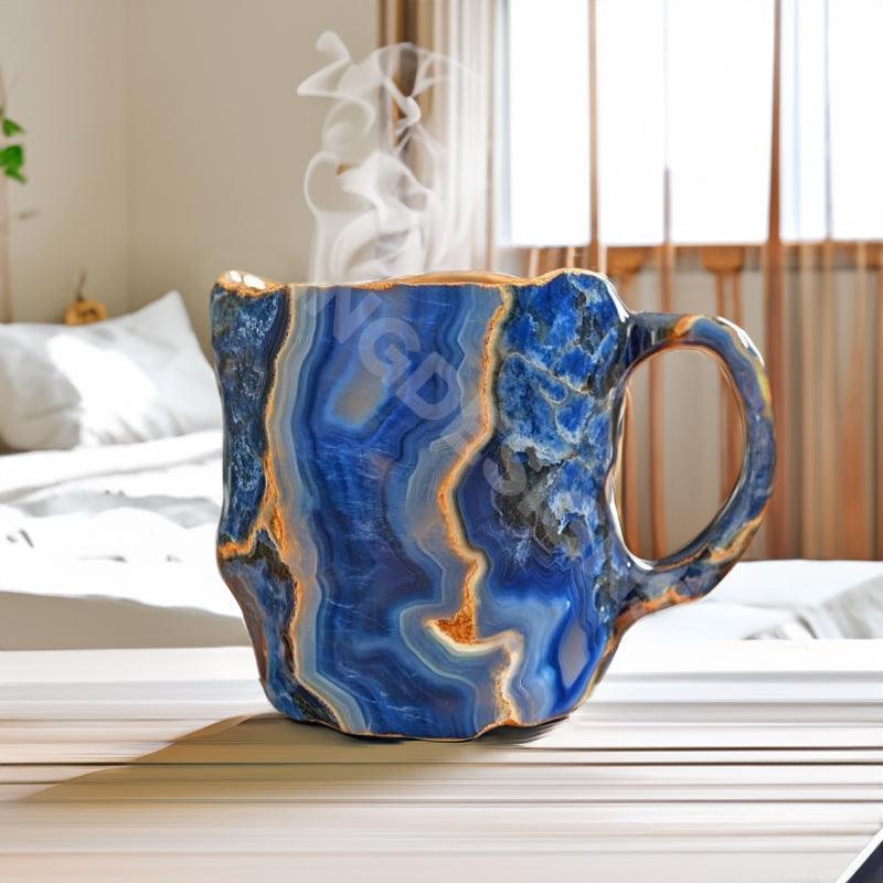 Healing & Spiritual Gifts: New Multi-Color Natural Mineral Crystal Mug. Colorful Crystal Christmas Mug for Coffee, Perfect for Festival.