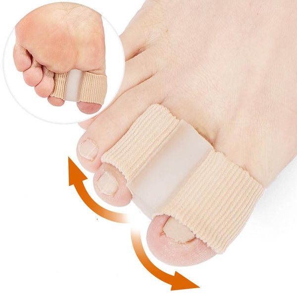 Gel fiber toe correction big toe valgus toe splitter double hole toe covering orthosis nylon