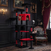 75 Inch Gothic Cat Tree with 2 Plush Perches for Indoor Cats