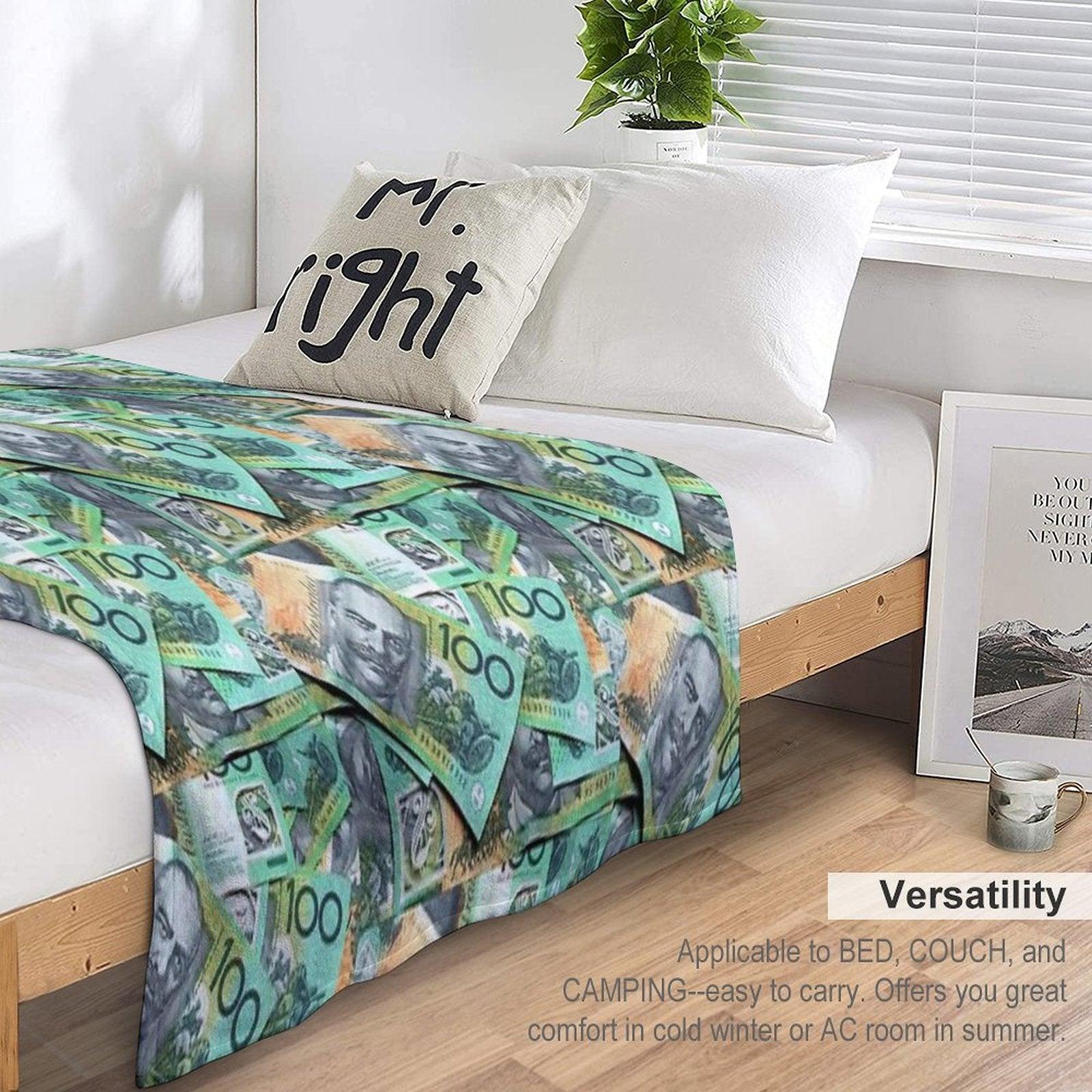 Australian $100 Notes Throw Blanket