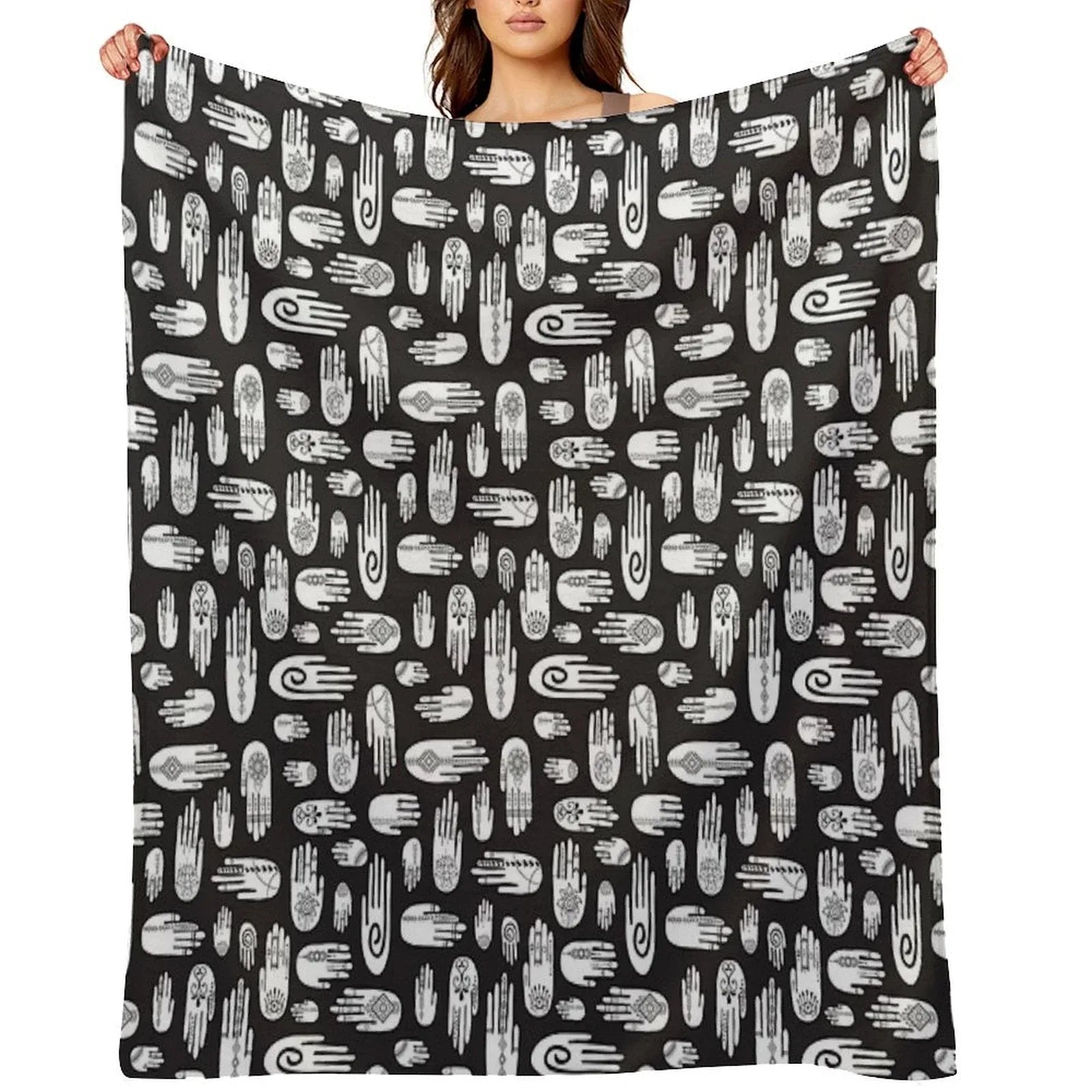 Boho Hands Throw Blanket