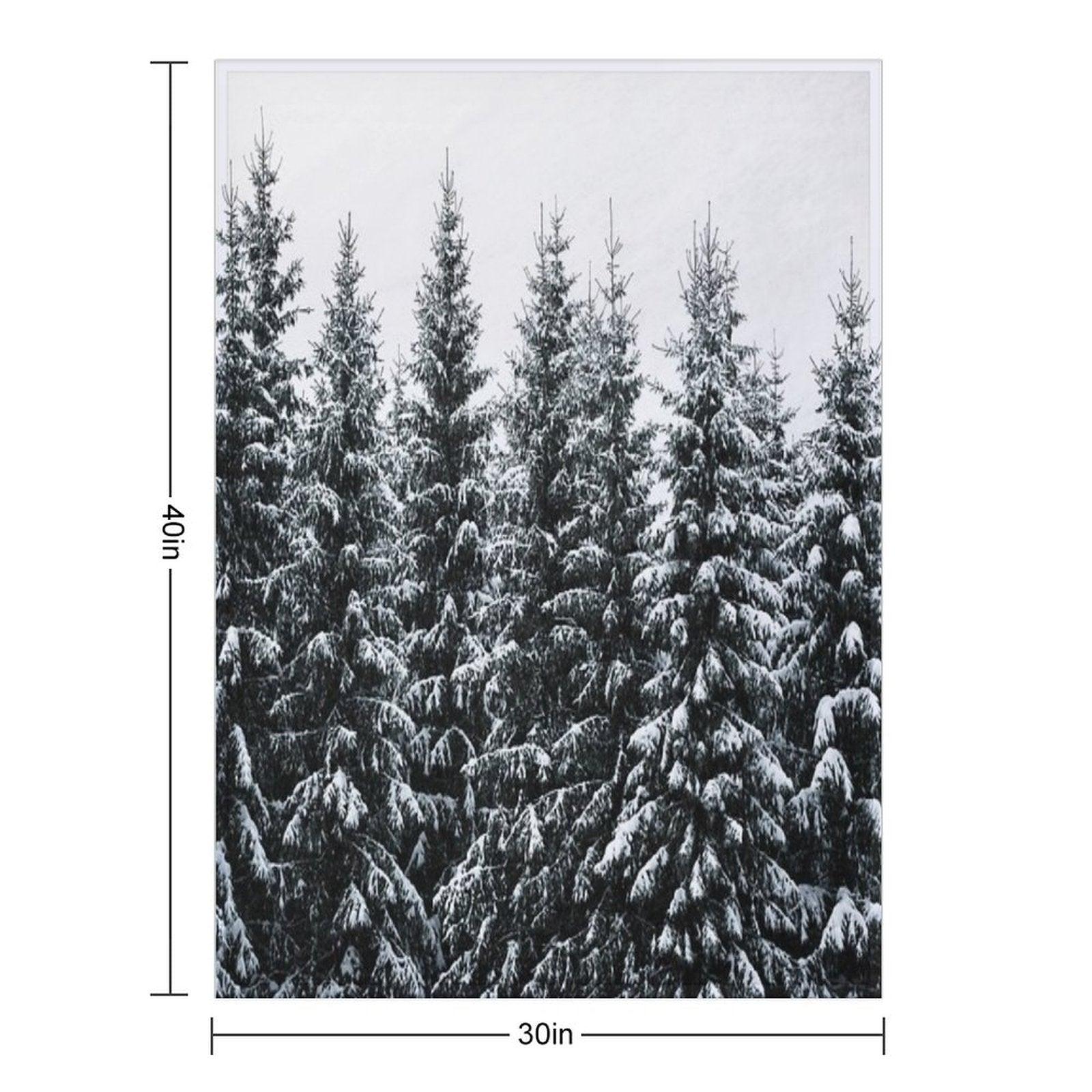 The White Bunch  Misty Moody Foggy Milky Winter Wonderland Forest With Cascadia Trees Covered In Magic Fog Throw Blanket