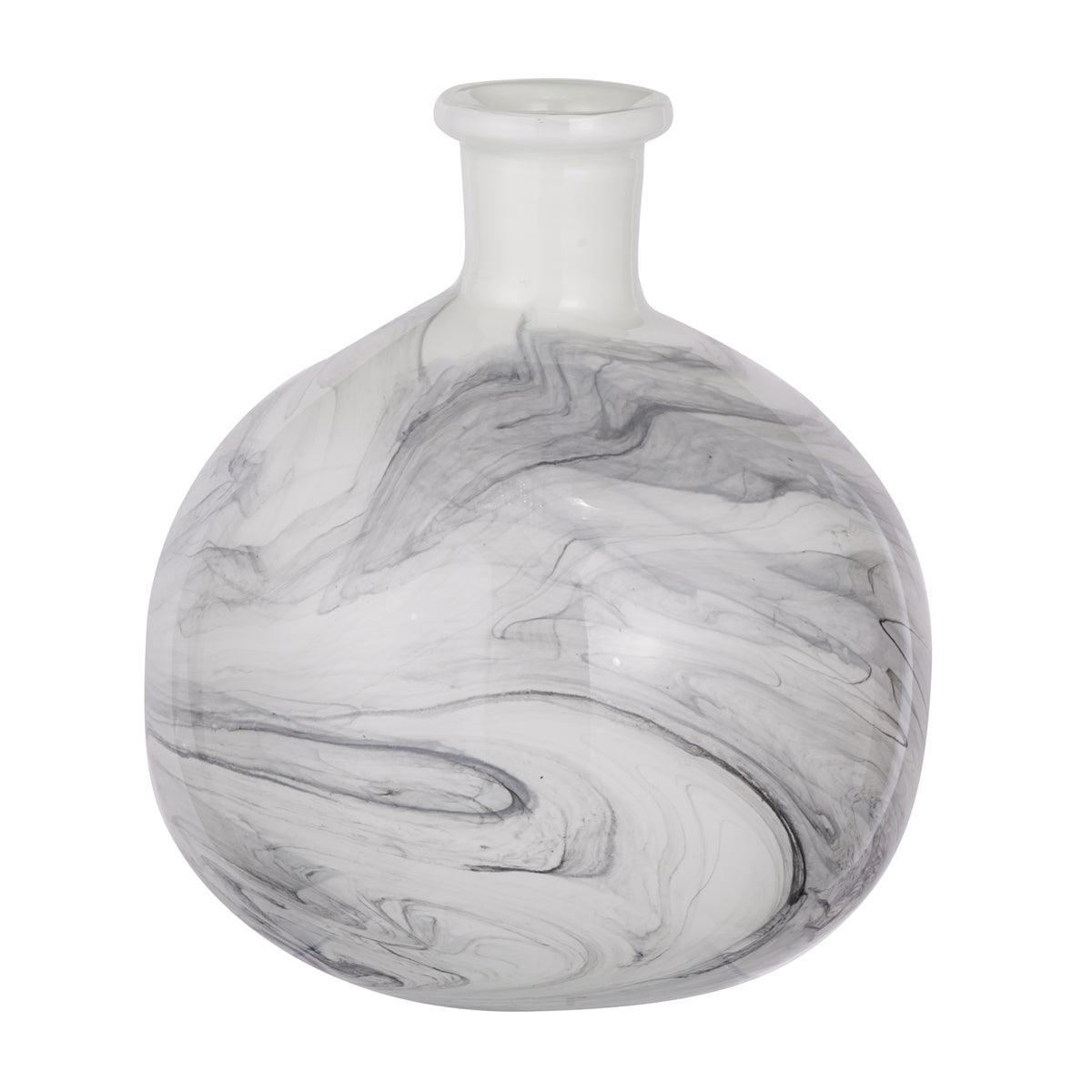 Modern Marble-Inspired Decorative Accent Vase