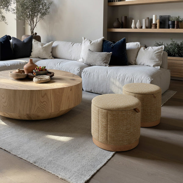 Fije Storage Ottoman Oat Yellow