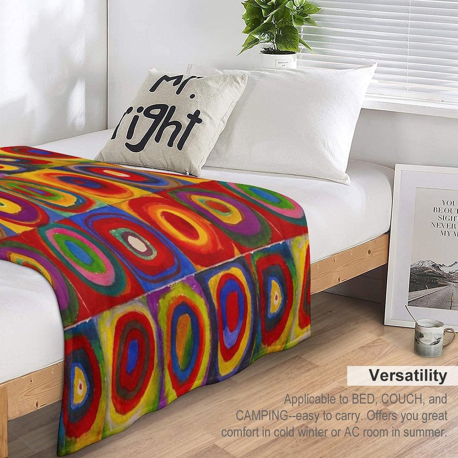 KANDINSKY HD - Color Study Squares Art Painting Throw Blanket