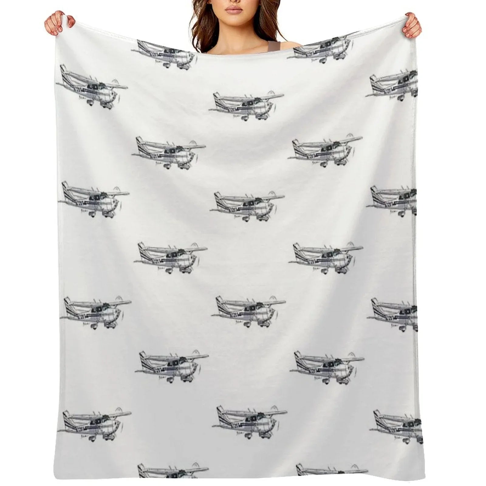 Cessna 172 N72ST Throw Blanket