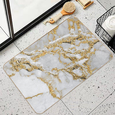 Golden Marble Bath Mat