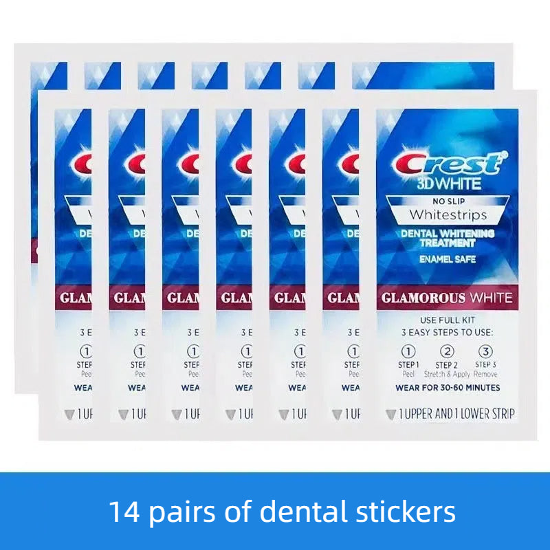 Old American version 14 pairs of 3D whitening tooth stickers in a box 14 pairs in a gift box