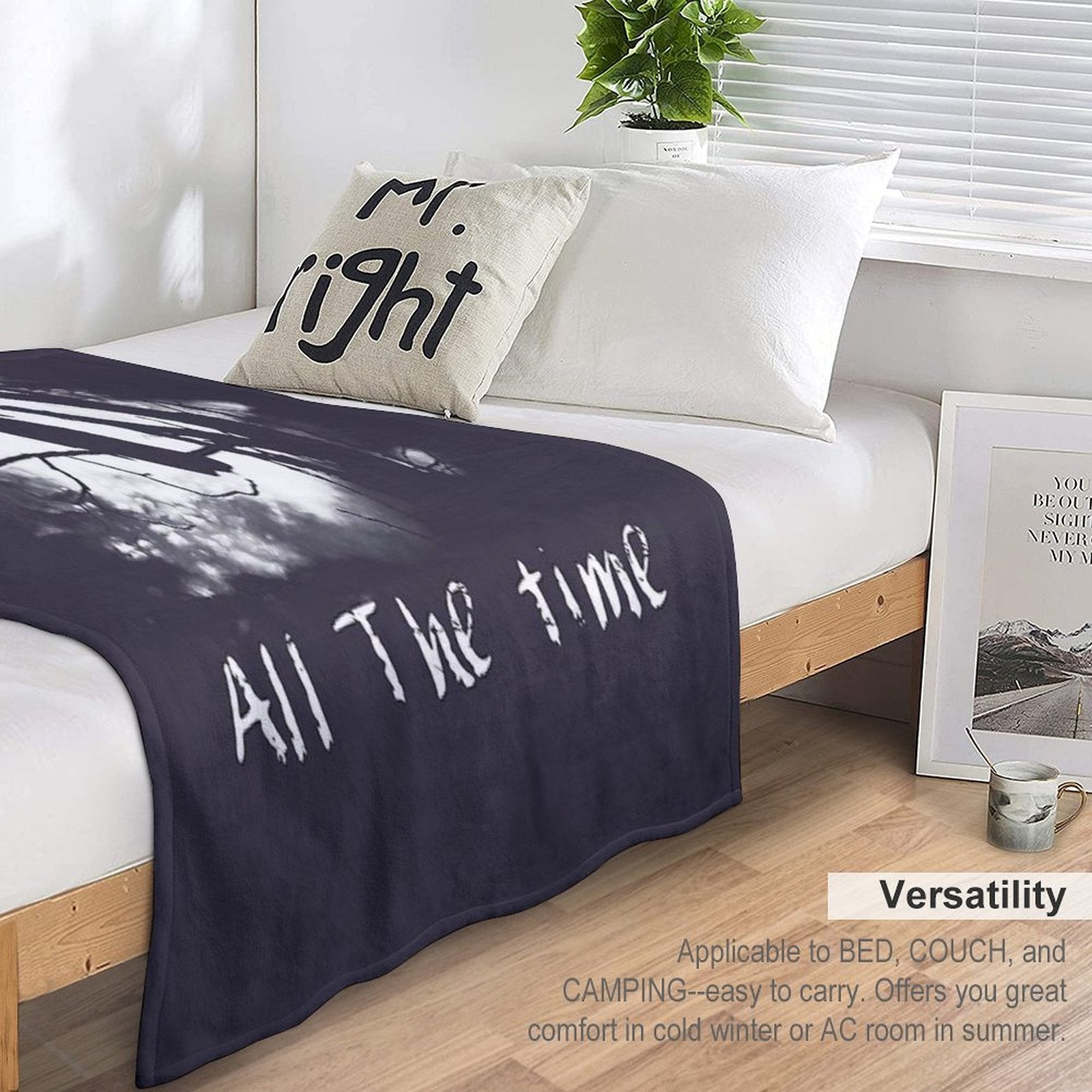 Men Women The Crow Halloween Gifts For Music Fans Sustainable Throw Blanket