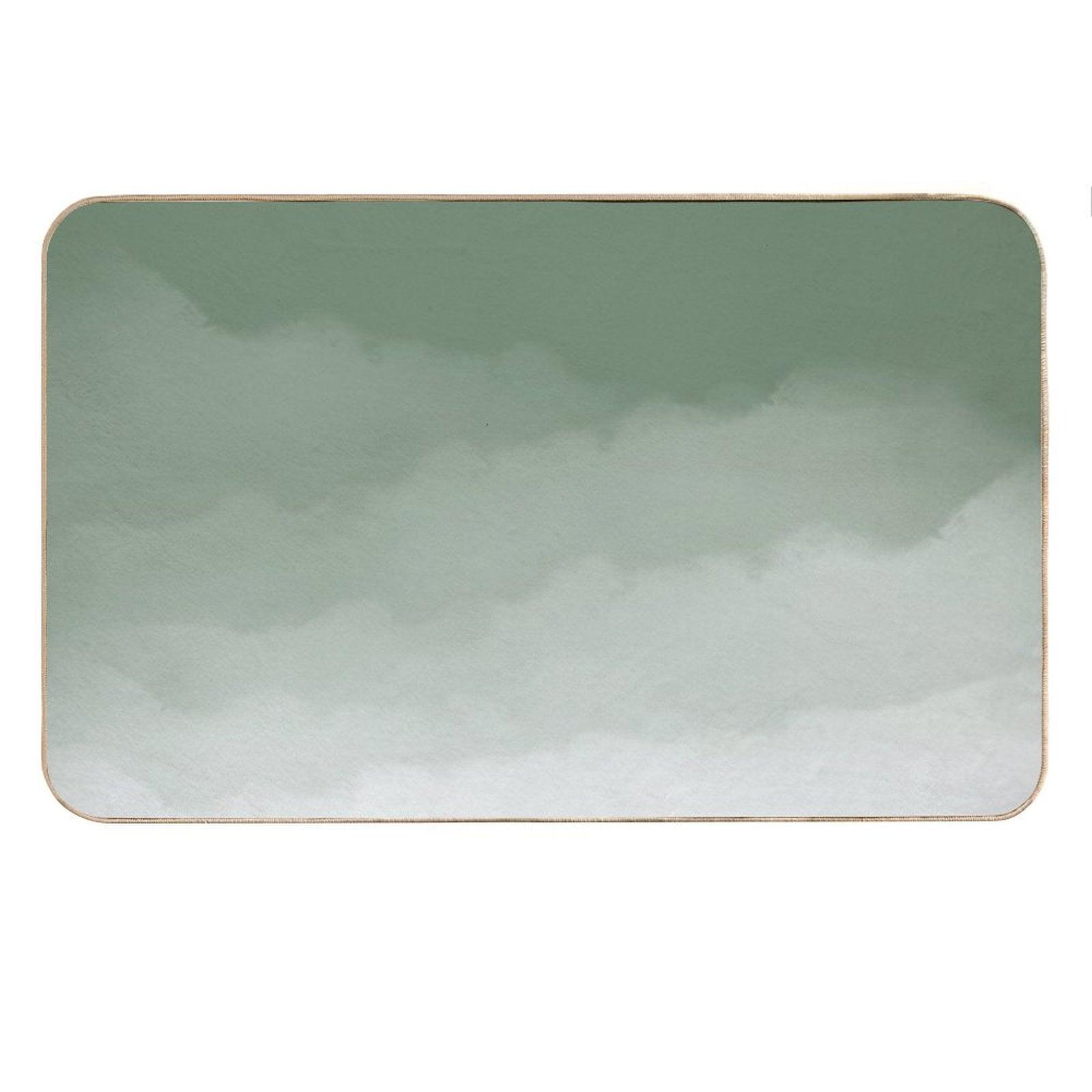 Sage Green Watercolor Ombre (sage Greenwhite) Bath Mat