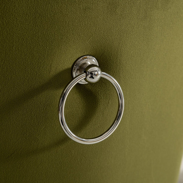 Nikki Collection Modern Tufted Solid Wood Velvet Upholstered Dining Chair with Chrome Legs