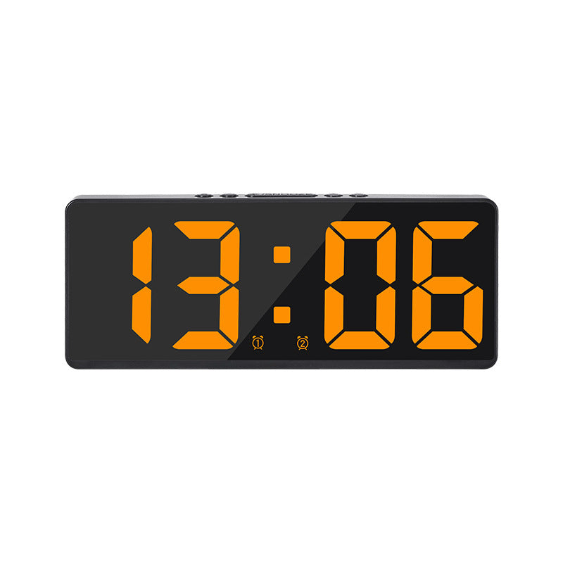 Multifunctional LED Digital Clock: Features number display, color nightlight, temp, calendar, alarm. Large size, backlit, great