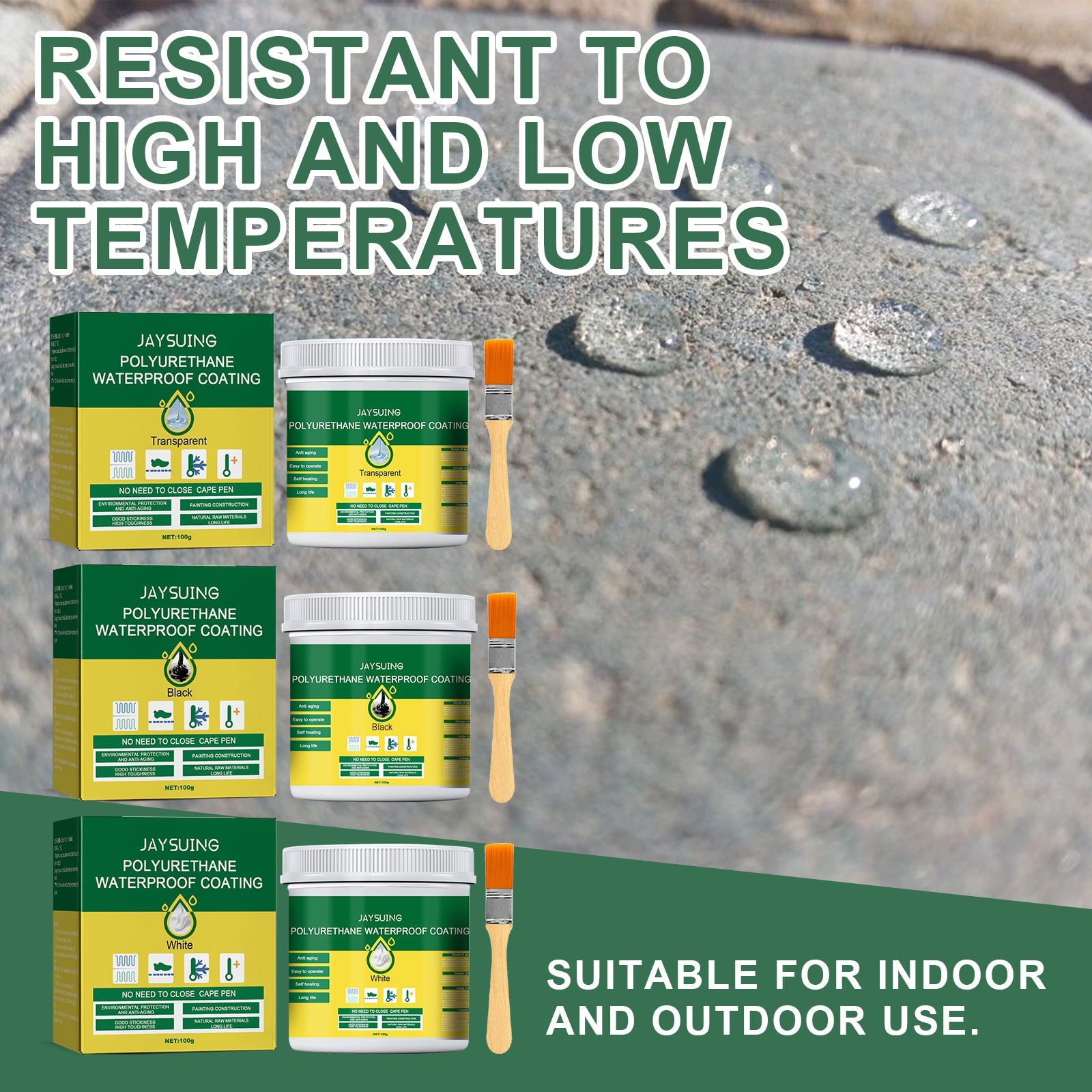 Polyurethane Waterproof Coating, Roof Bathroom Pipe Leakproof Smashing Brick Transparent Waterproofing Agent Wall Paint