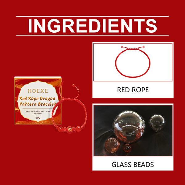 Red Rope Dragon Bracelet Traditional Elements Designed For Men And Women Couples Universal Bracelet Gift Daily Portable