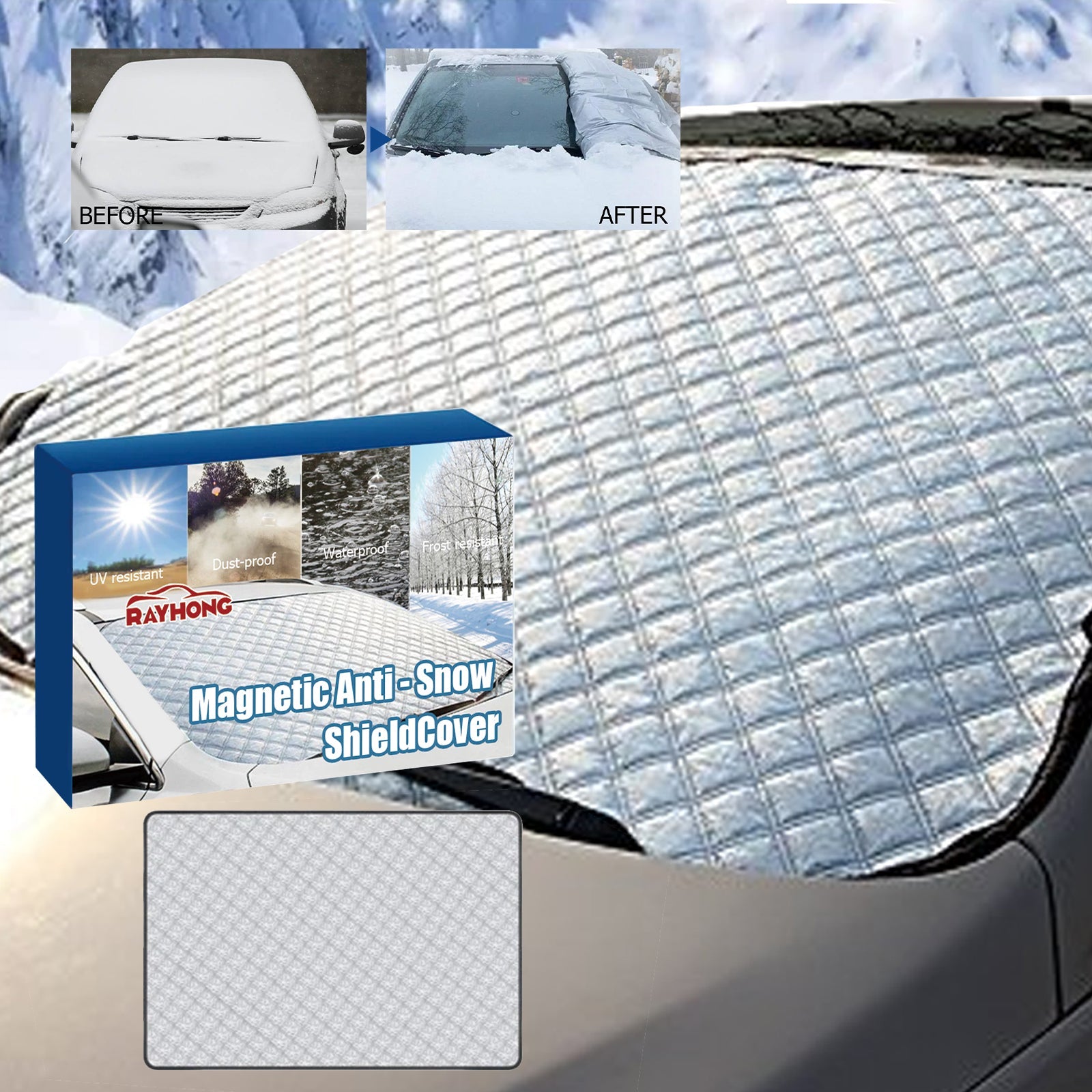 Snow Cover, Car Clothing Snow Shield Windscreen Winter Window Frost-proof Ice-proof And Snow-proof Cover